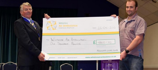 Melksham Lions donate to Wiltshire Air Ambulance