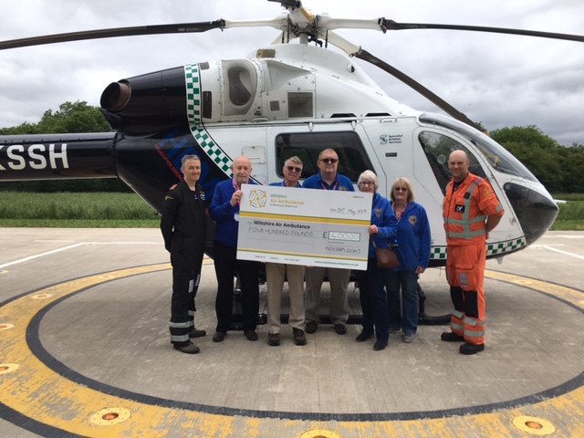 Donation presented to Wiltshire Air Ambulance